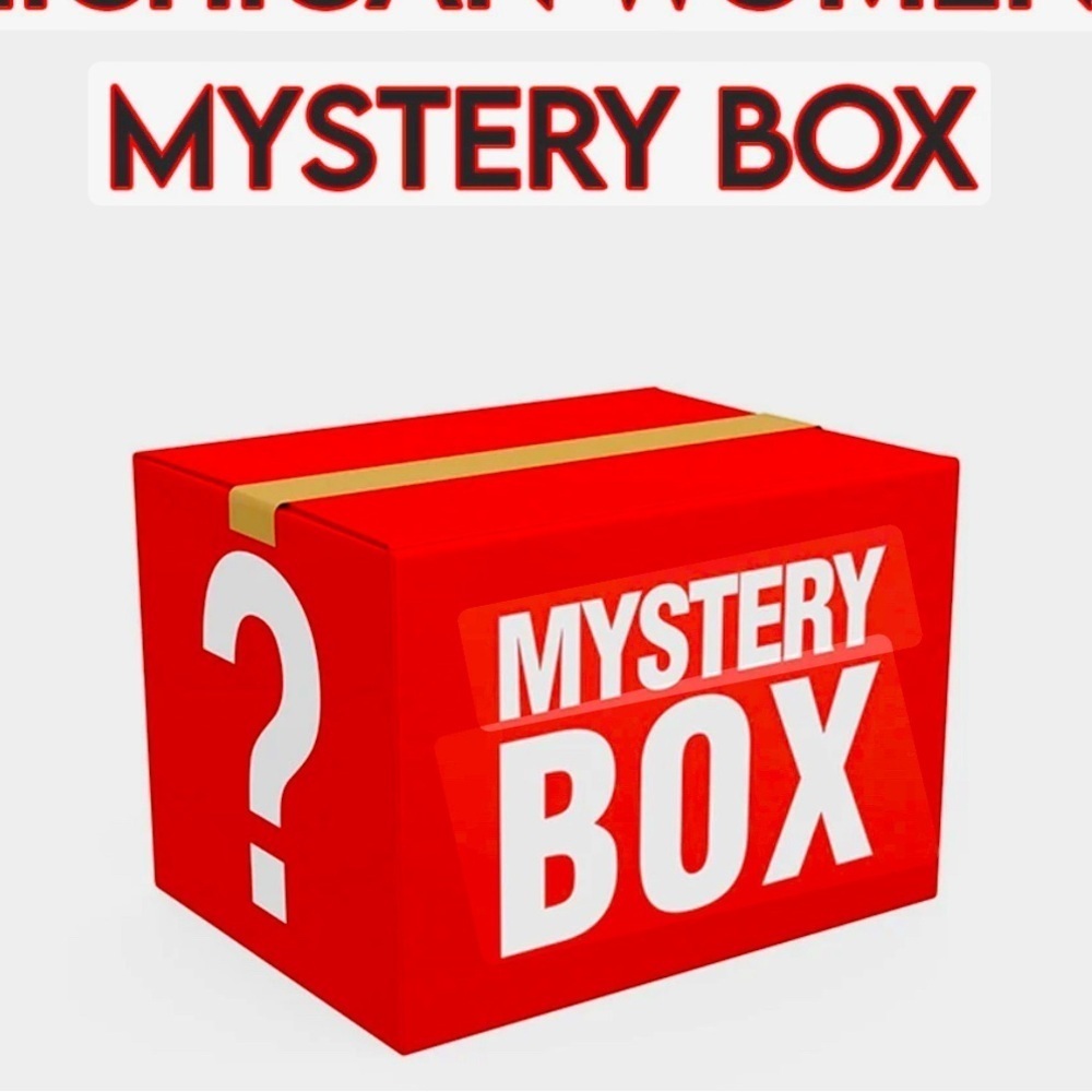 Womenโs mystery box, of eight unlisted items $35.00